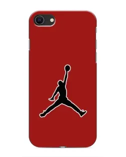 Чехол для iPhone SE (2020) с картинкой «Jordan Red Back»