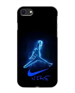 Чехол для iPhone SE (2020) с картинкой «Jordan Neon Blue»