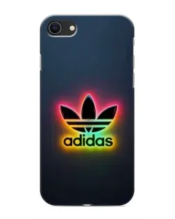 Чехол для iPhone SE (2020) с картинкой «Неоновый Adidas»