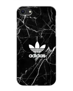 Чехол для iPhone SE (2020) с картинкой «Белый мрамор Adidas»