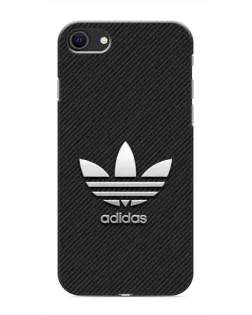 Чехол для iPhone SE (2020) с картинкой «Adidas Карбоновая текстура»
