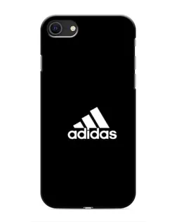 Чехол для iPhone SE (2020) с картинкой «Черная классика Adidas»