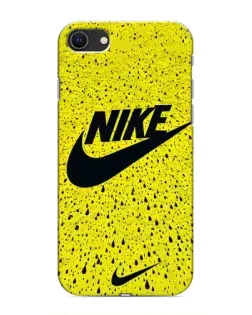Чехол для iPhone SE (2020) с картинкой «Желтый текстурный Nike»
