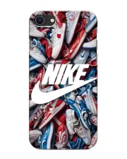 Чохол для iPhone SE (2020) з картинкою «Колаж кросівок Найк»
