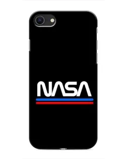 Чехол для iPhone SE (2020) с картинкой «NASA — классика Red Blue» Чехол для iPhone SE (2020) с картинкой «NASA — классика Red Blue»