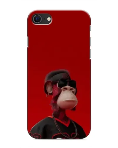 Чехол для iPhone SE (2020) с картинкой «Bored Ape в красном» Чехол для iPhone SE (2020) с картинкой «Bored Ape в красном»