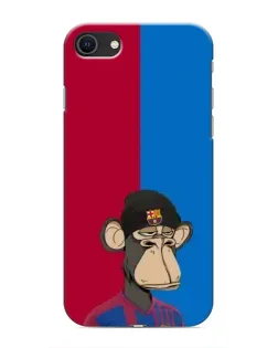 Чехол для iPhone SE (2020) с картинкой «Bored Ape — фанат Барсы»