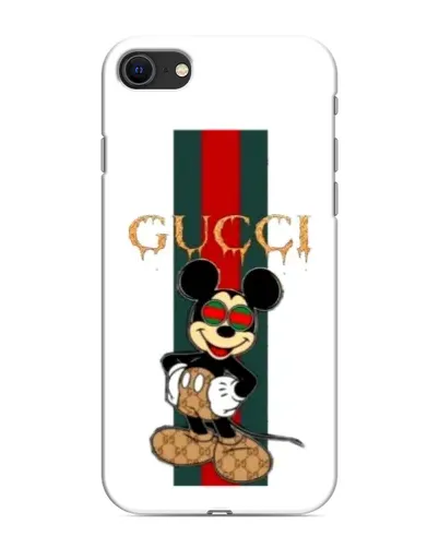 Чохол для iPhone SE (2020) з картинкою «Міккі Маус Gucci — смуги»