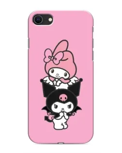 Чехол для iPhone SE (2020) с картинкой «My Melody и Kuromi» Чехол для iPhone SE (2020) с картинкой «My Melody и Kuromi»