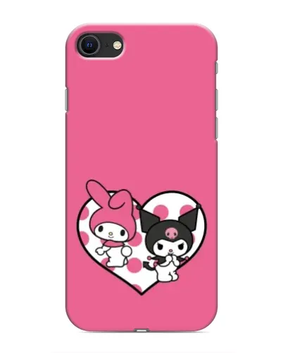 Чехол для iPhone SE (2020) с картинкой «Kuromi и My Melody» Чехол для iPhone SE (2020) с картинкой «Kuromi и My Melody»