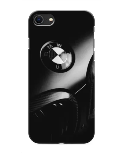 Чехол для iPhone SE (2020) с картинкой «Эмблема BMW — макро»