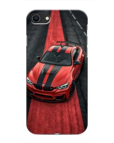 Чехол для iPhone SE (2020) с картинкой «BMW на красной дорожке»