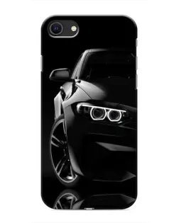 Чохол для iPhone SE (2020) з картинкою «Чорна BMW — профіль»
