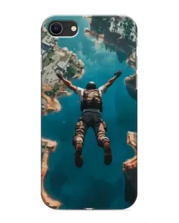 Чехол для iPhone SE (2020) с картинкой «PUBG — свободное падение»