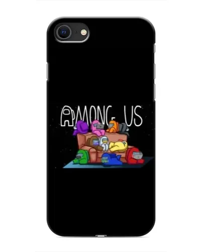 Чехол для iPhone SE (2020) с картинкой «Логотип Among Us»