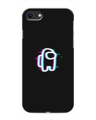 Чехол для iPhone SE (2020) с картинкой «Among Us неон»