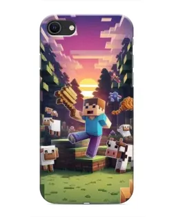 Чехол для iPhone SE (2020) с картинкой «Стив на ферме» Чехол для iPhone SE (2020) с картинкой «Стив на ферме»