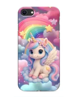 Чехол для iPhone SE (2020) с картинкой «Маленький единорог»