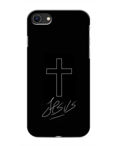 Чехол для iPhone SE (2020) с картинкой «Графический крест Jesus» Чехол для iPhone SE (2020) с картинкой «Графический крест Jesus»