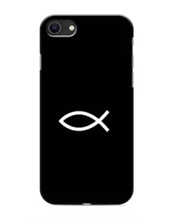 Чехол для iPhone SE (2020) с картинкой «Символ рыбы Jesus»
