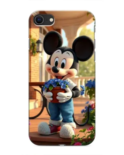 Чехол для iPhone SE (2020) с картинкой «Микки садовод»