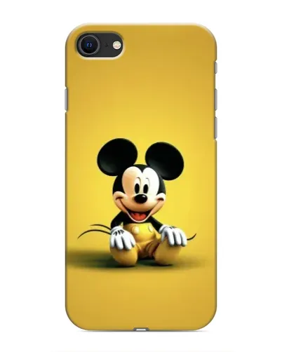 Чехол для iPhone SE (2020) с картинкой «Микки на желтом»