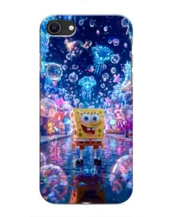 Чехол для iPhone SE (2020) с картинкой «Неоновый океан»