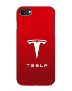 Чехол для iPhone SE (2020) с картинкой «Tesla Red Classic»