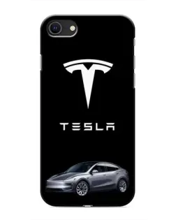 Чехол для iPhone SE (2020) с картинкой «Tesla Model Y»