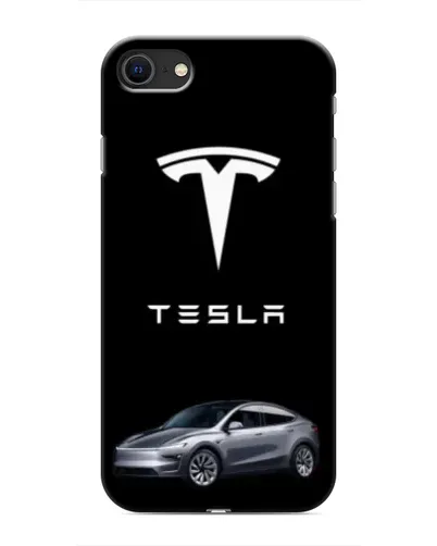 Чехол для iPhone SE (2020) с картинкой «Tesla Model Y»