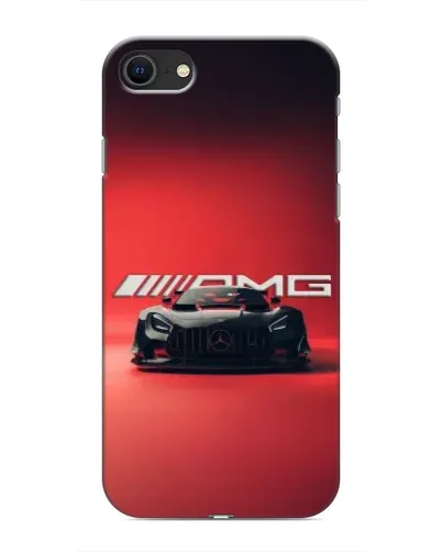 Чехол для iPhone SE (2020) с картинкой «Mercedes AMG — красная линия»