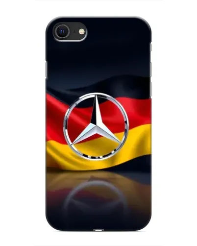 Чехол для iPhone SE (2020) с картинкой «Mercedes — флаг Германии»