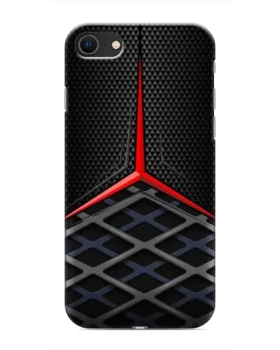 Чехол для iPhone SE (2020) с картинкой «Mercedes Carbon Grid»