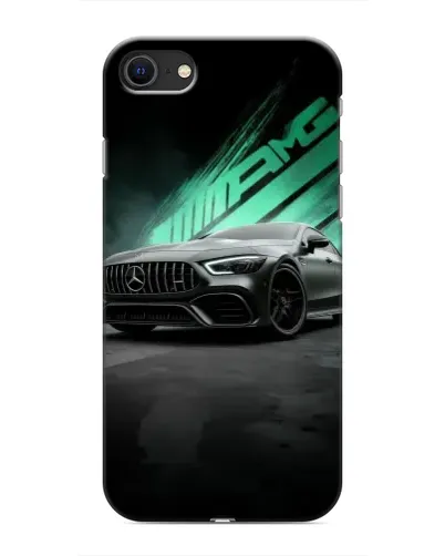 Чехол для iPhone SE (2020) с картинкой «Темный Mercedes AMG»