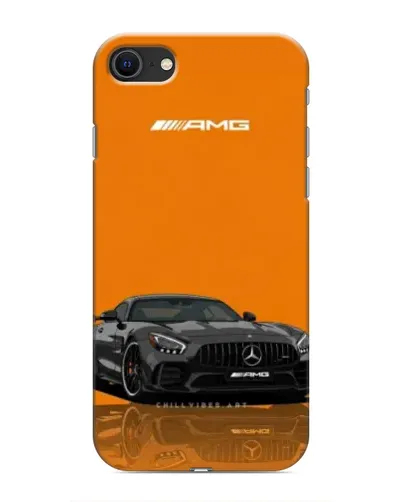 Чехол для iPhone SE (2020) с картинкой «Оранжевый Mercedes AMG»