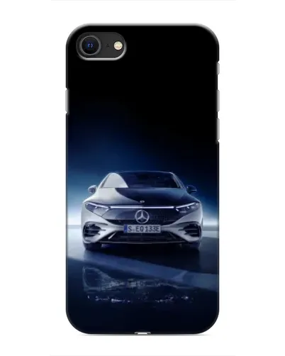 Чехол для iPhone SE (2020) с картинкой «Ночной Mercedes EQ»