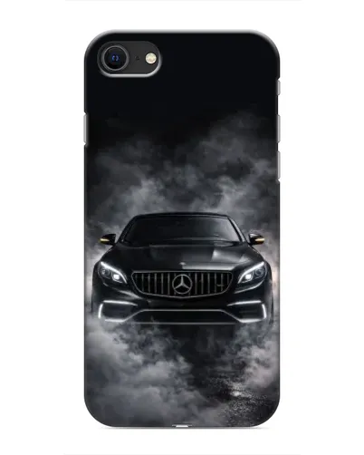 Чехол для iPhone SE (2020) с картинкой «Mercedes в дыму»