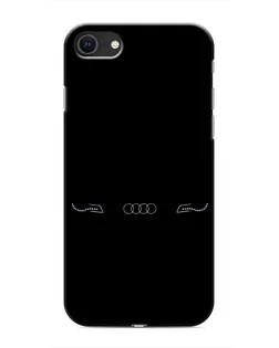 Чехол для iPhone SE (2020) с картинкой «Audi — световой подпись»