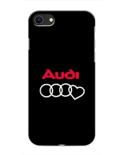 Чехол для iPhone SE (2020) с картинкой «Логотип Audi Heart»