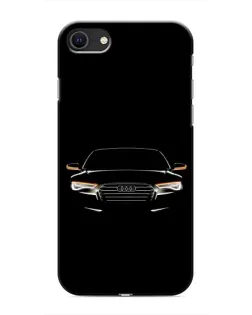 Чехол для iPhone SE (2020) с картинкой «Audi — ночной контур»