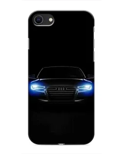 Чехол для iPhone SE (2020) с картинкой «Audi в неоне»