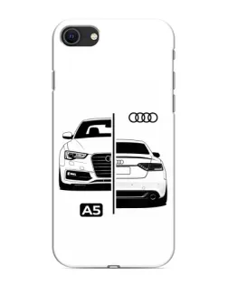 Чехол для iPhone SE (2020) с картинкой «Audi — контрастный дизайн»