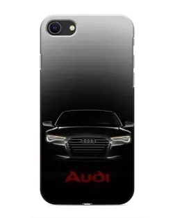 Чехол для iPhone SE (2020) с картинкой «Audi — градиентный контур»