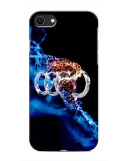 Чехол для iPhone SE (2020) с картинкой «Энергия лого Audi»