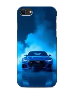 Чехол для iPhone SE (2020) с картинкой «Audi — голубая энергия»