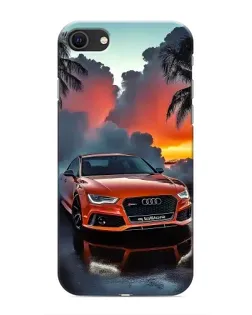 Чехол для iPhone SE (2020) с картинкой «Audi — закат»