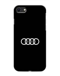 Чехол для iPhone SE (2020) с картинкой «Audi White Logo»