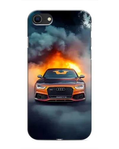 Чехол для iPhone SE (2020) с картинкой «Audi в огненном дыму» Чехол для iPhone SE (2020) с картинкой «Audi в огненном дыму»