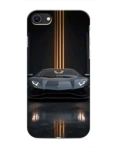 Чехол для iPhone SE (2020) с картинкой «Lamborghini золотые линии»