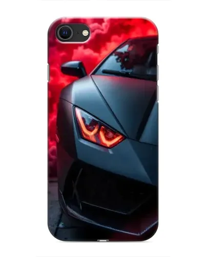 Чехол для iPhone SE (2020) с картинкой «Lamborghini красное сияние»
